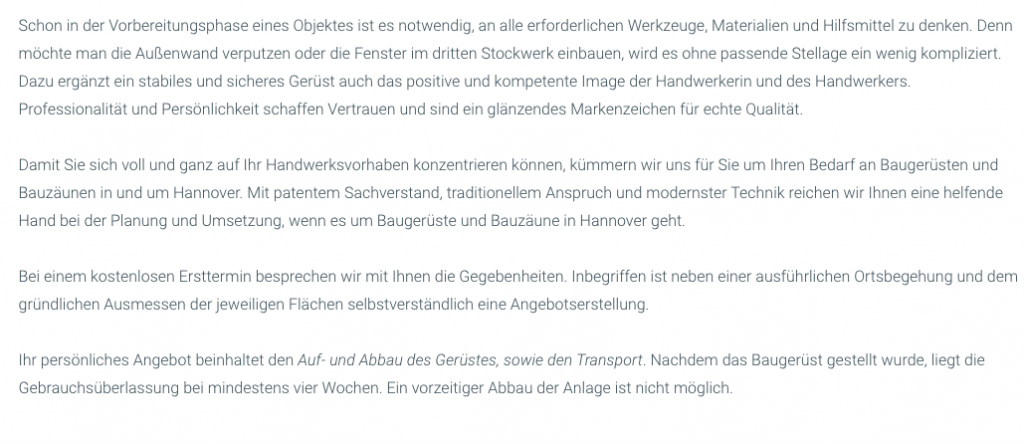 Iht Team für Gerüstbau {city}.